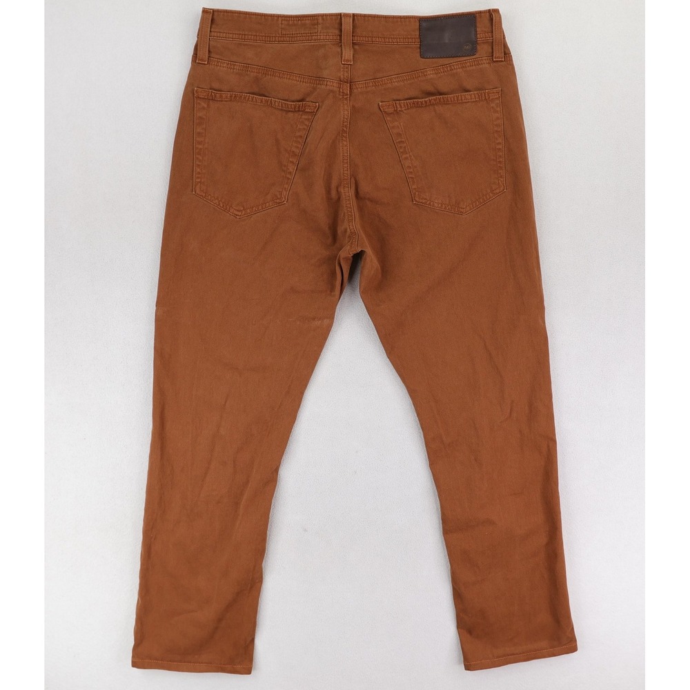 AG Everett Jeans Mens 32x28 Brown Slim Straight Stretch Pants Casual Italy - Picture 2 of 13